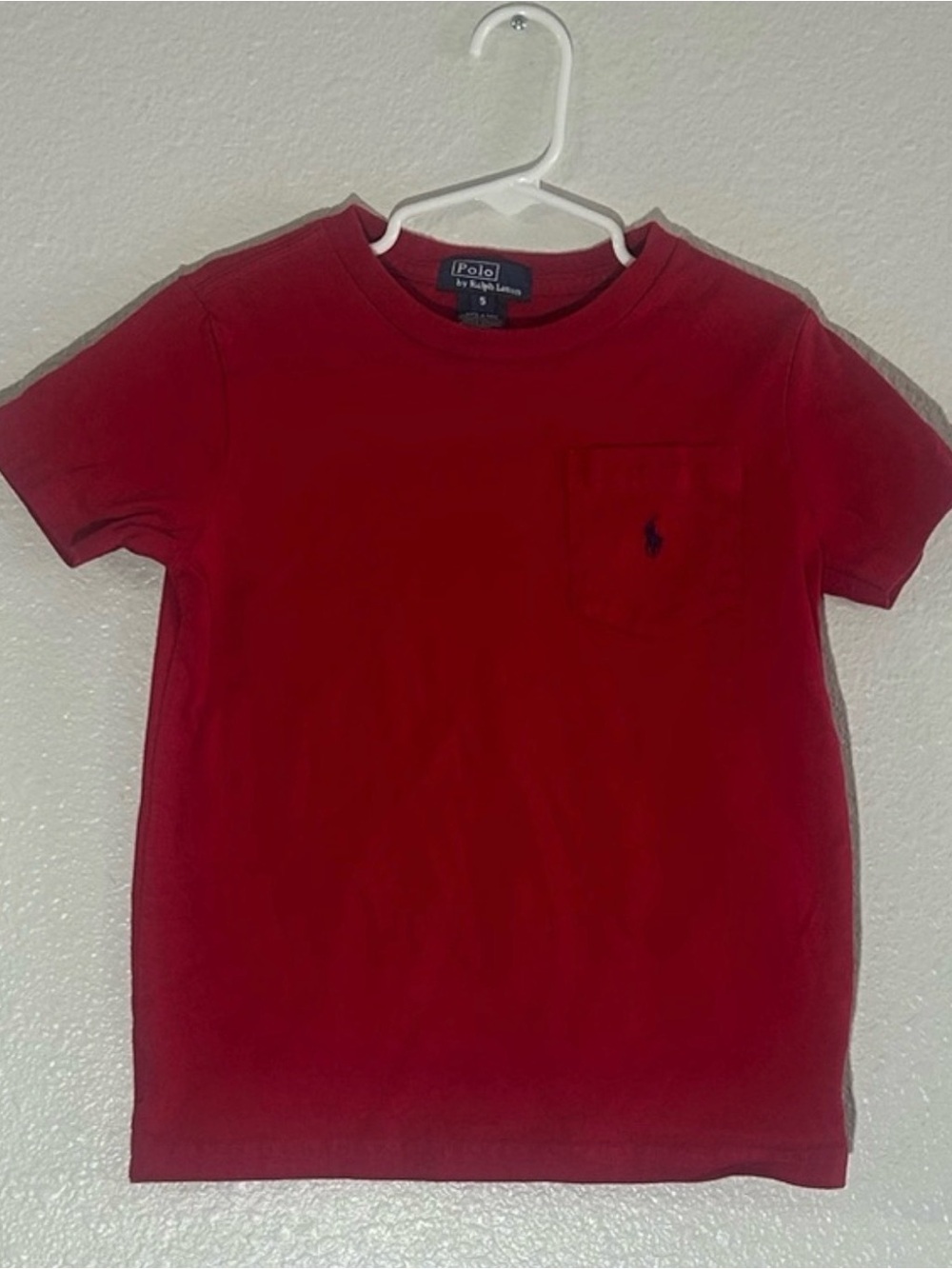 Boys Polo by Ralph Lauren Red Short Sleeve Pocket Tee